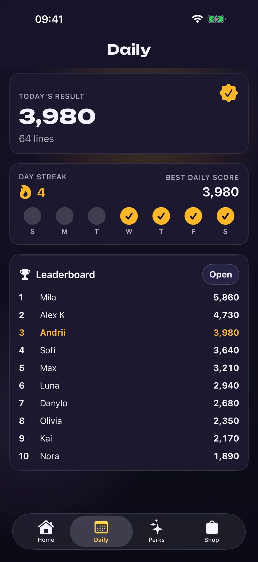 One run a day, the same for everyone
